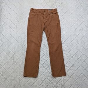 Bonobos Pants Men's 34x32 Brown Corduroy 5-Pocket Straight Cotton Blend